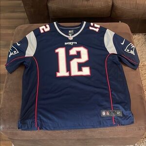 NFL Patriots No. 12 Navy Men's Jersey